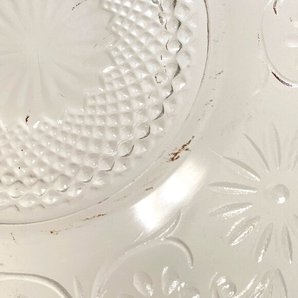 Clear Saucer Daisy No 620 Indiana Glass Plate With Intricate Floral Pattern 6in - Picture 12 of 12